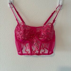 NWT VS Pink Lace Bustier